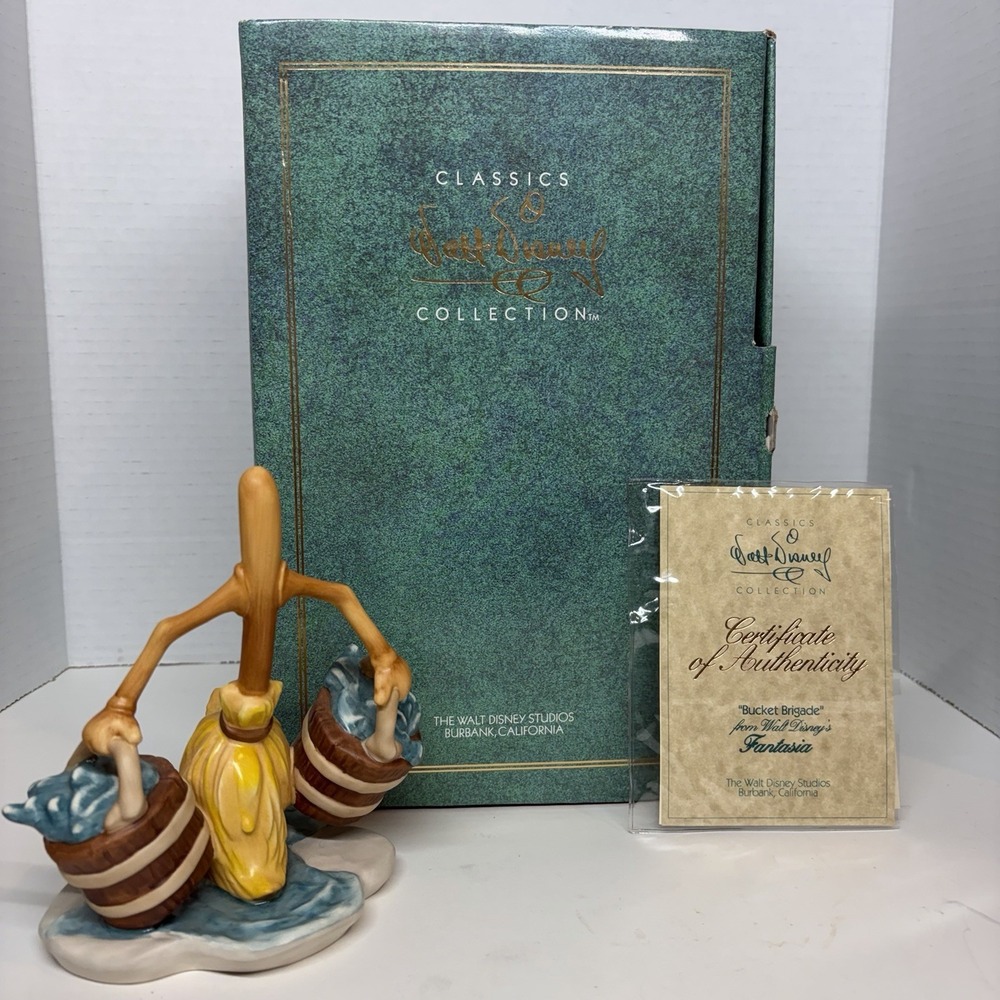 Walt Disney Classics Collection Bucket Brigade Broom from Fantasia w/ Box & COA